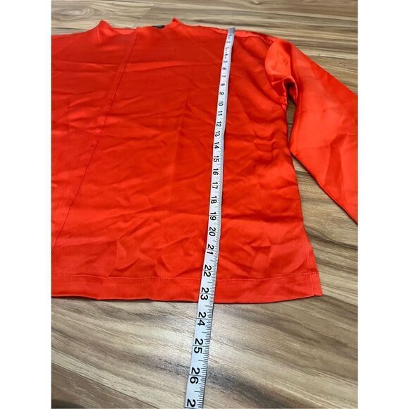 Eileen Fisher Heavyweight 100%Silk Charmeuse Funnel Neck Top blouse Sz M - Picture 4 of 6